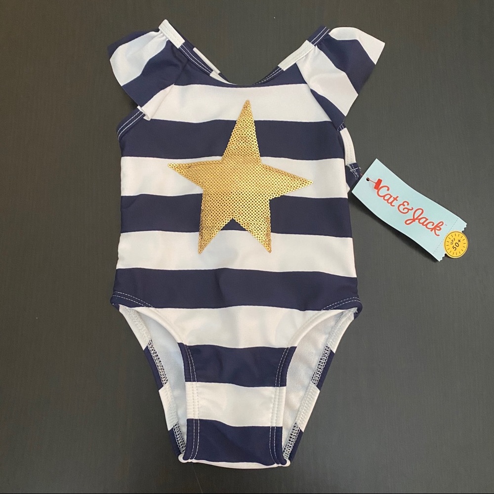 NWTs Bundle (2)  Cat & Jack swimsuits. 9/12 mo